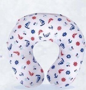 أبيض مع رسوم بحر كحلي